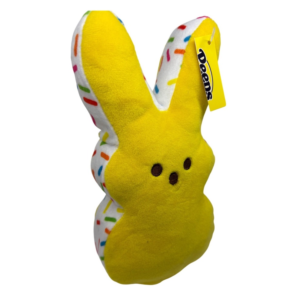Peeps Plush Bunny Yellow Sprinkle Pattern 8 Inch Easter Stuffed Animal New Tag - Picture 3 of 7